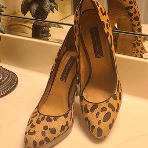 Steven by Steve Madden LeMore Leopard Print Calf Hair Pump 9